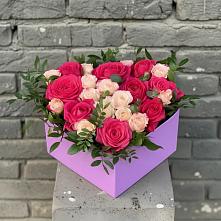 Цветочная композиция из Розы в коробке в Нижнем Ломове