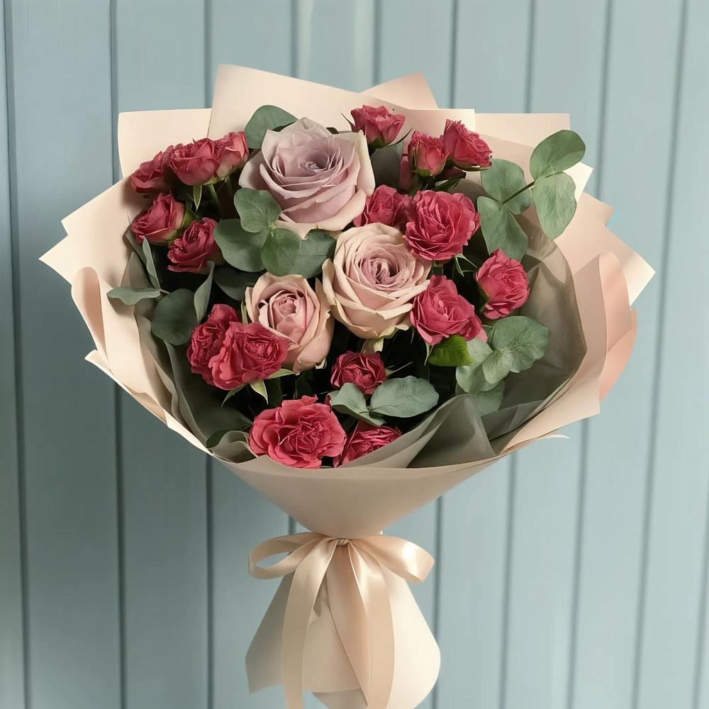 Букет цветов из: Гвоздики и Розы в Нижнем Ломове