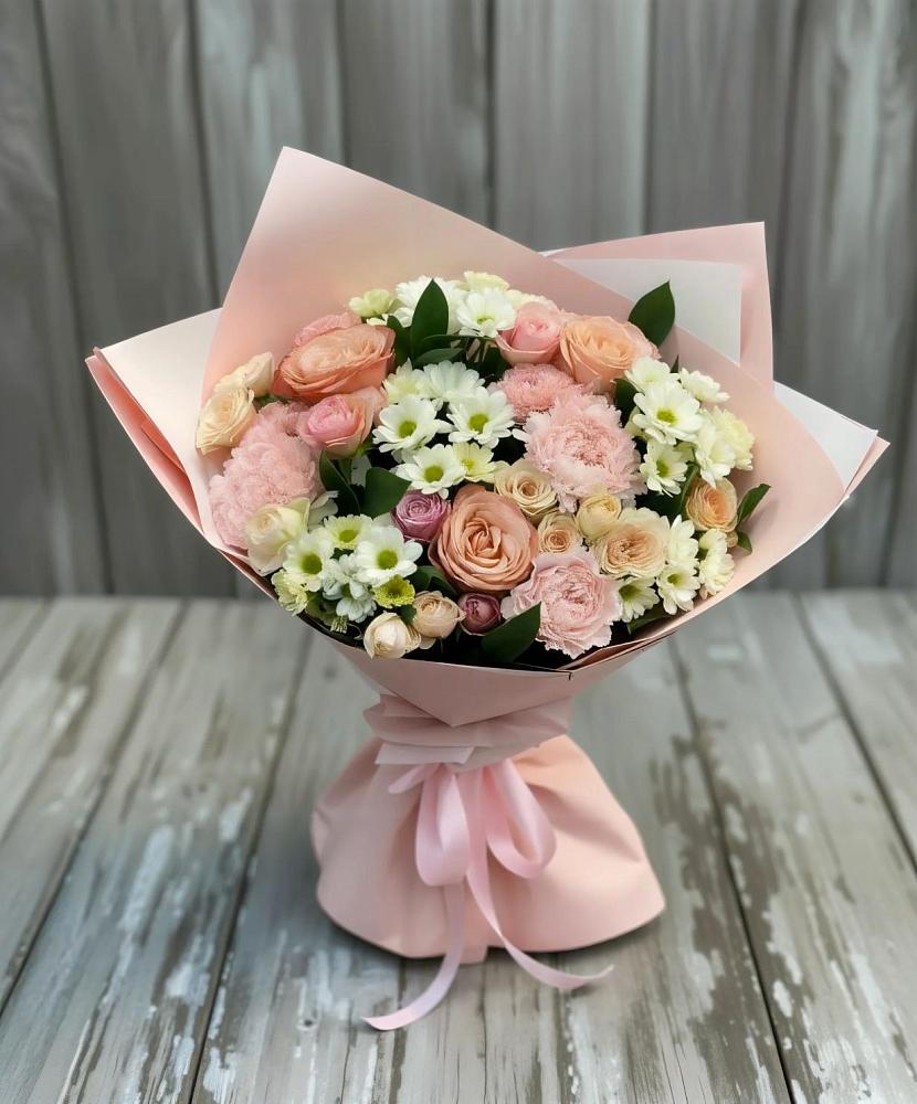 Букет цветов из: Гвоздики, Розы и Хризантемы в Нижнем Ломове