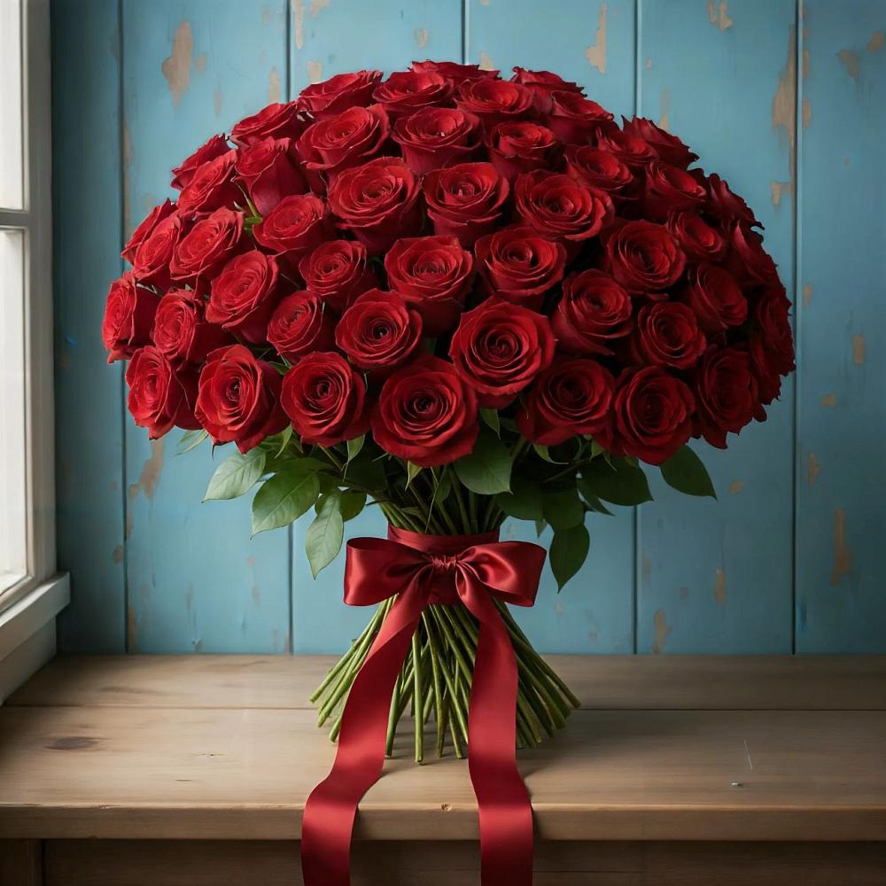 Букет Красные розы Блэк Меджик в Нижнем Ломове