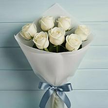 Букет 7 Белых роз Эдлесс Лав в Нижнем Ломове
