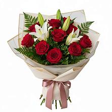 Букет цветов из:  Лилии и Розы в Нижнем Ломове