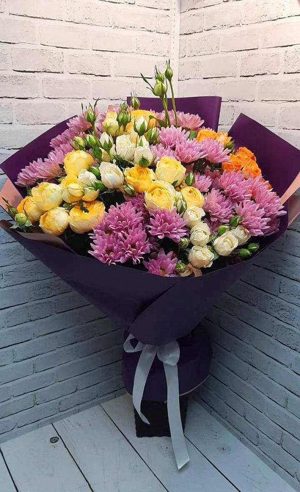 Букет цветов из: Хризантемы и Розы в Нижнем Ломове