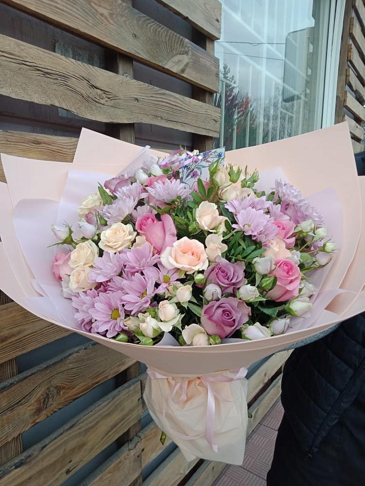 Букет цветов из: Розы и Хризантемы в Нижнем Ломове