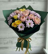 Букет цветов из:  Хризантемы и Розы в Нижнем Ломове