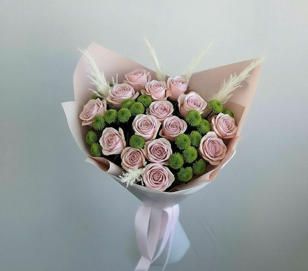 Букет цветов из: Розы и Хризантемы в Нижнем Ломове