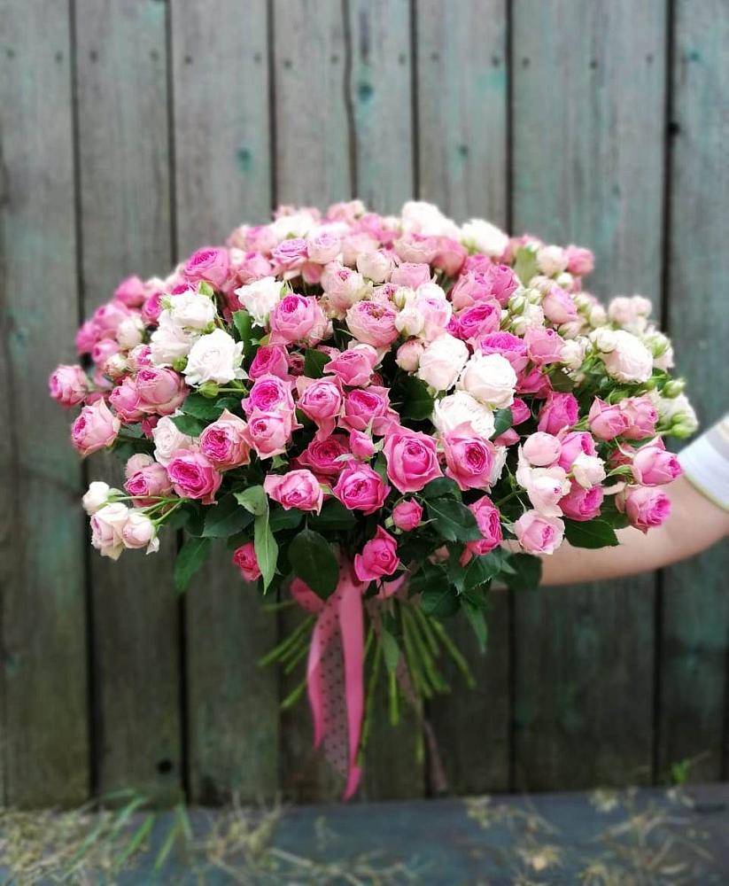 Букет Розовые кустовые розы Натали и Лав Лидия в Нижнем Ломове