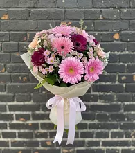 Букет цветов из:  Герберы и Хризантемы в Нижнем Ломове