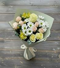Букет цветов из:  Альстромерии, Розы и Хризантемы в Нижнем Ломове