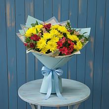 Букет цветов из:  Альстромерии и Хризантемы в Нижнем Ломове